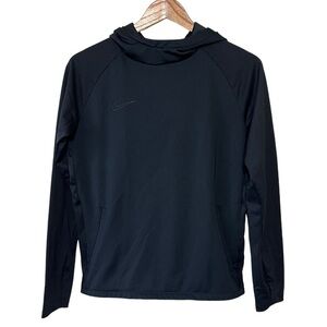 Nike Dri-Fit Black Hooded Versatile Jacket Kids Size Large